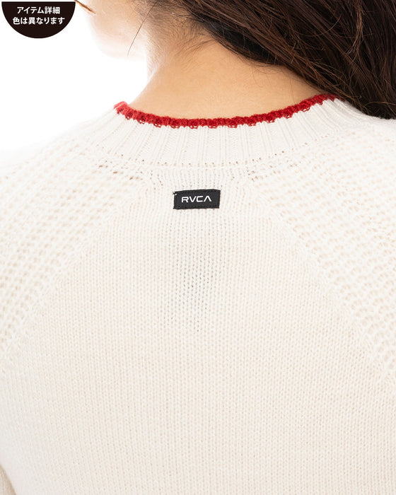【OUTLET】RVCA レディース ZIP THRU KNIT CARDIGAN カーディガン  【2024年冬モデル】
