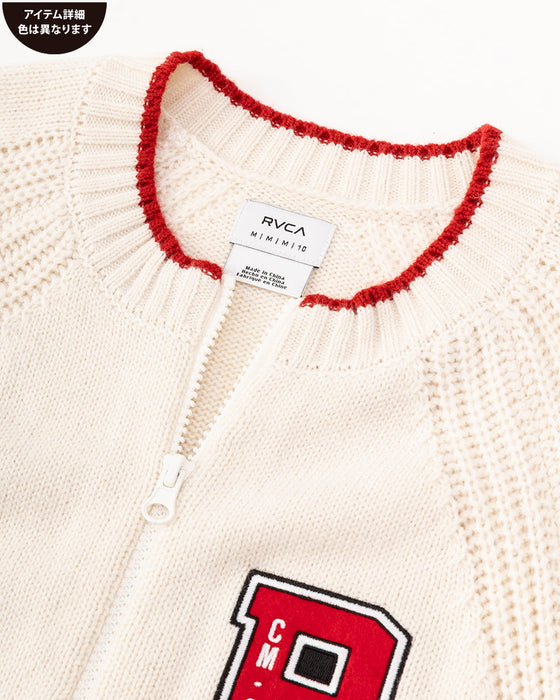 【OUTLET】RVCA レディース ZIP THRU KNIT CARDIGAN カーディガン  【2024年冬モデル】