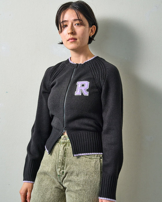 【OUTLET】RVCA レディース ZIP THRU KNIT CARDIGAN カーディガン  【2024年冬モデル】