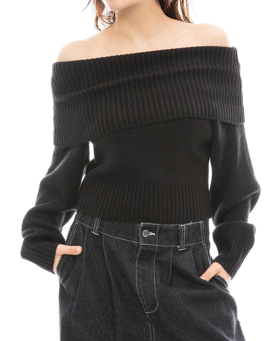 【OUTLET FAMILY SALE】RVCA レディース RVCA OFF SHOULDER KNIT セーター  【2024年冬モデル】