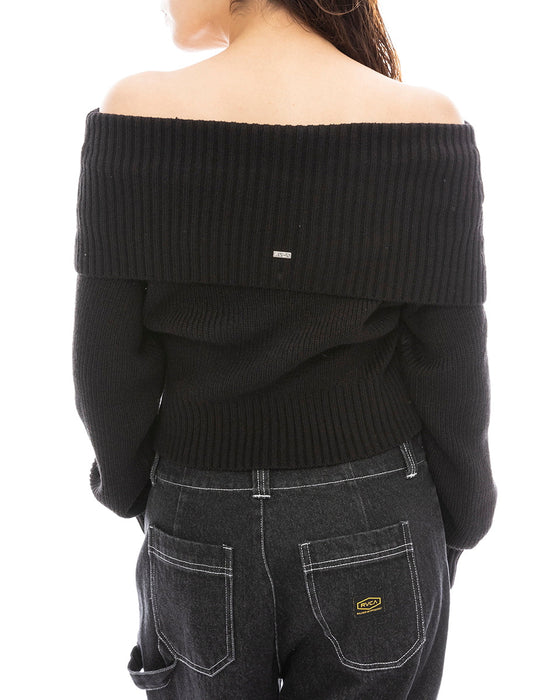 【OUTLET FAMILY SALE】RVCA レディース RVCA OFF SHOULDER KNIT セーター  【2024年冬モデル】