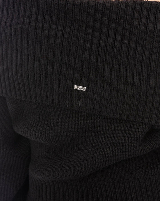 【OUTLET FAMILY SALE】RVCA レディース RVCA OFF SHOULDER KNIT セーター  【2024年冬モデル】