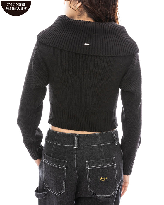 【OUTLET FAMILY SALE】RVCA レディース RVCA OFF SHOULDER KNIT セーター  【2024年冬モデル】