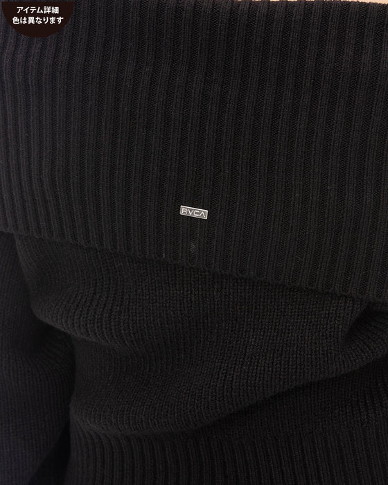【OUTLET FAMILY SALE】RVCA レディース RVCA OFF SHOULDER KNIT セーター  【2024年冬モデル】