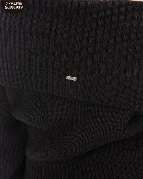 【OUTLET FAMILY SALE】RVCA レディース RVCA OFF SHOULDER KNIT セーター  【2024年冬モデル】