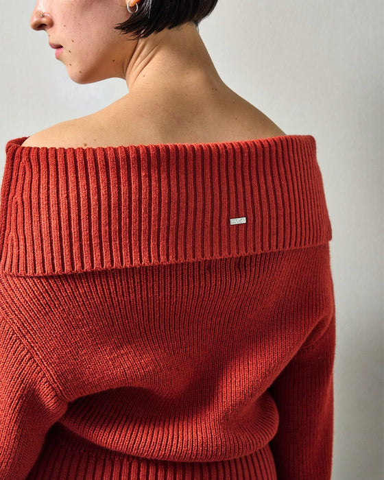 【OUTLET FAMILY SALE】RVCA レディース RVCA OFF SHOULDER KNIT セーター  【2024年冬モデル】