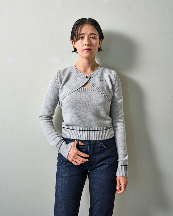【OUTLET】RVCA レディース BOLERO KNIT SET セーター  【2024年冬モデル】