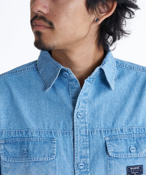 【OUTLET】BILLABONG メンズ 【INDIGO COLLECTION】 DENIM SHIRTS 長袖シャツ 【2025年春夏モデル】