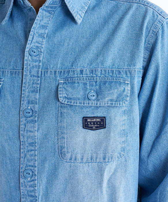 【OUTLET】BILLABONG メンズ 【INDIGO COLLECTION】 DENIM SHIRTS 長袖シャツ 【2025年春夏モデル】