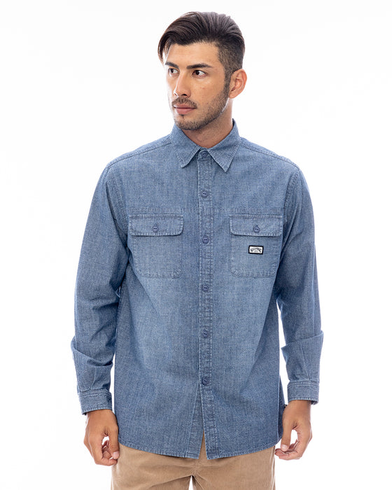 BILLABONG メンズ 【INDIGO COLLECTION】 DENIM SHIRTS 長袖シャツ 【2025年春夏モデル】 NVY / XL