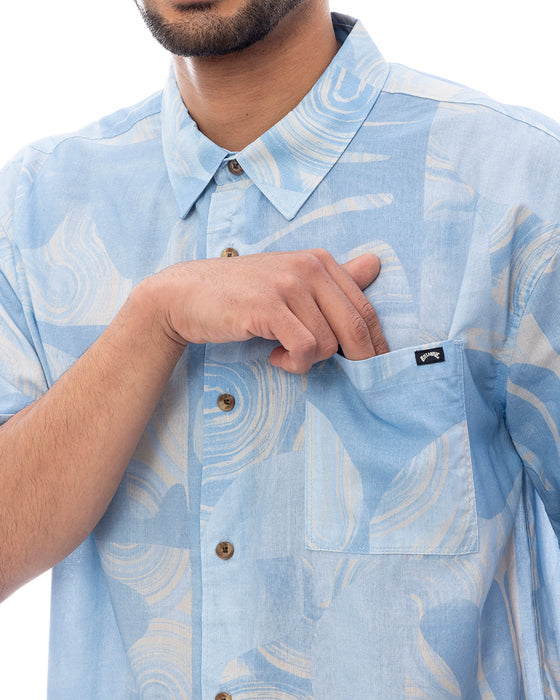 BILLABONG メンズ ELEMENTS WOVEN SHIRT SS 半袖シャツ 【2025年春夏モデル】 WBL / XL