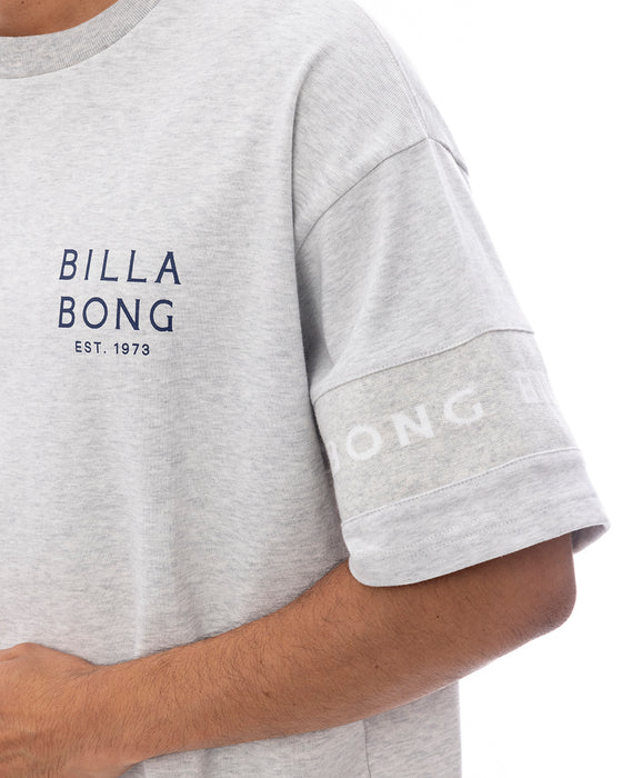 BILLABONG メンズ ONE TIME LINE Tシャツ 【WIDE FIT】【2025年春夏モデル】 GRH / XL