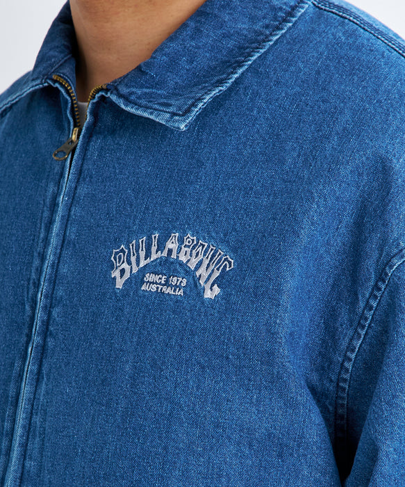 BILLABONG メンズ 【INDIGO COLLECTION】 DENIM ZIP COACH ジャケット 【2025年春夏モデル】 DIN / XL