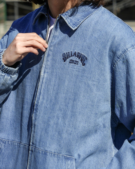 【SALE】BILLABONG メンズ 【INDIGO COLLECTION】 DENIM ZIP COACH ジャケット 【2025年春夏モデル】