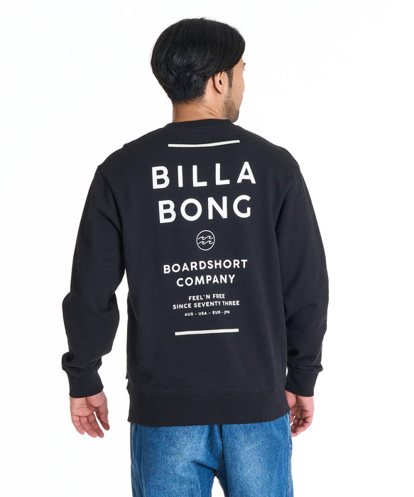 BILLABONG メンズ SUN BLOCK トレーナー 【2025年秋冬モデル】 BLK / XL