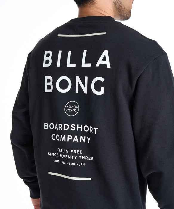 BILLABONG メンズ SUN BLOCK トレーナー 【2025年秋冬モデル】 BLK / XL