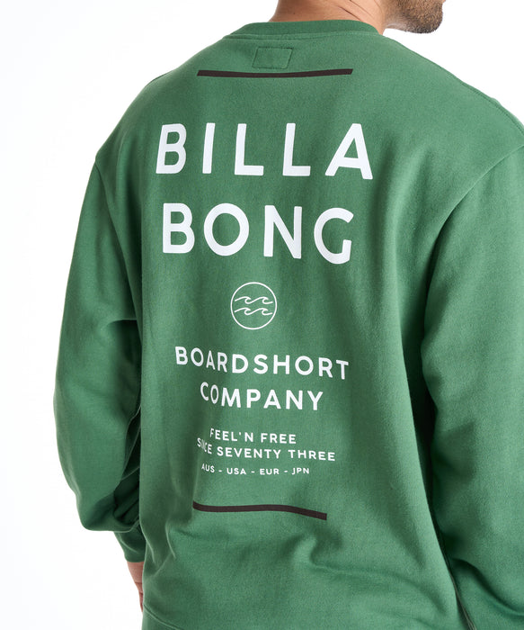 BILLABONG メンズ SUN BLOCK トレーナー 【2025年秋冬モデル】 GRN / XL