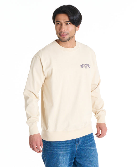 BILLABONG メンズ ARCH LOGO トレーナー 【2025年秋冬モデル】 FOG / XL