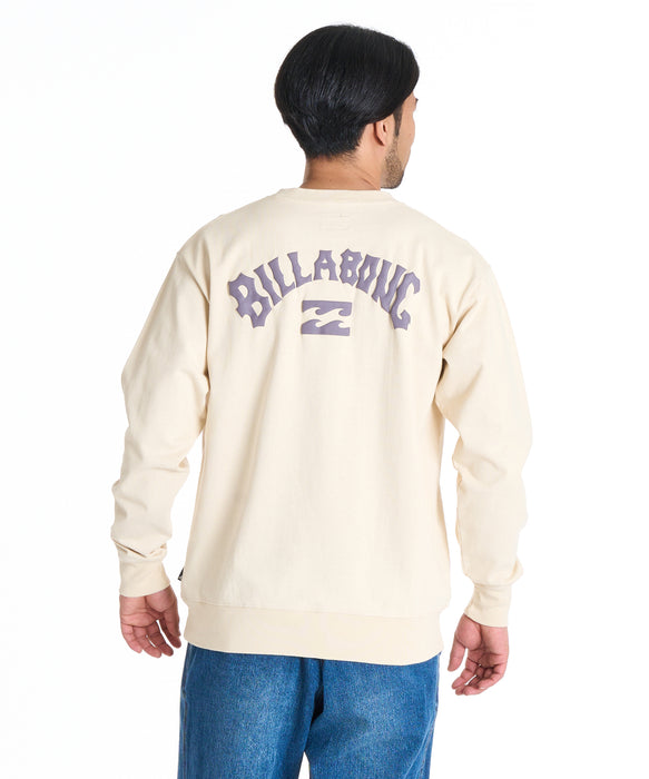 BILLABONG メンズ ARCH LOGO トレーナー 【2025年秋冬モデル】 FOG / XL