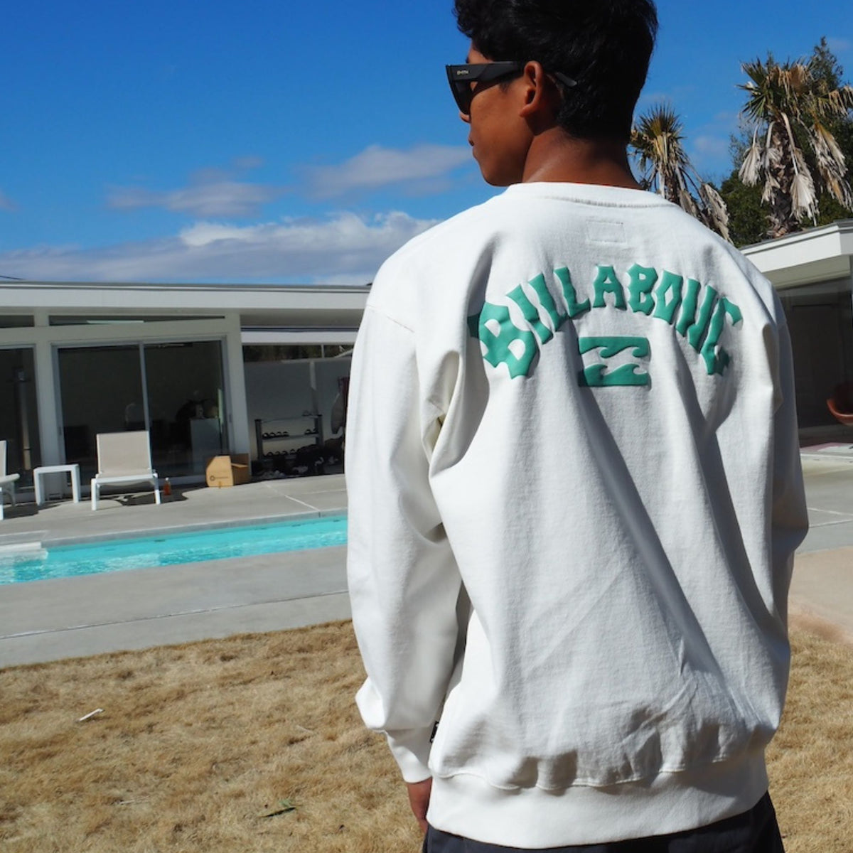 XLサイズ ブラック&ホワイト ビッグテリアトレーナー BGS6202UA ③単 OUTLET FAMILY SALE】BILLABONG メンズ ARCH LOGO トレーナー 【OVER
