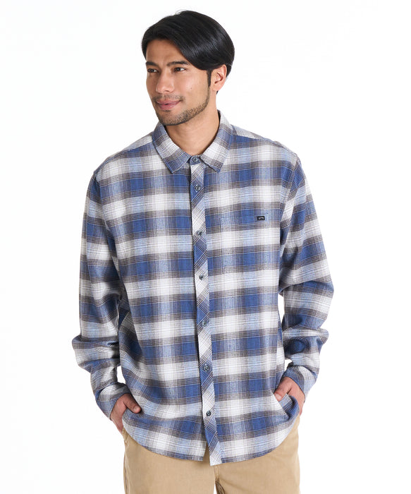 BILLABONG メンズ 24A053506-COASTLINE  長袖シャツ 【2025年秋冬モデル】 BLU / XL