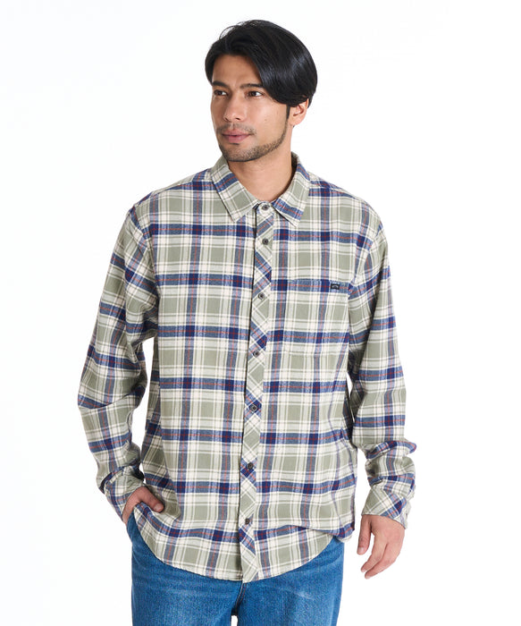 BILLABONG メンズ 24A053506-COASTLINE  長袖シャツ 【2025年秋冬モデル】 OLV / XL