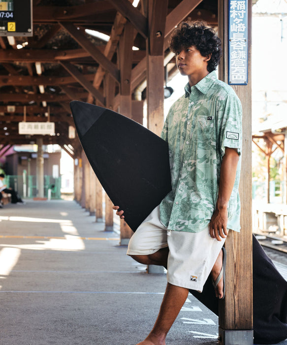 SALE】BILLABONG メンズ 【江ノ電×BILLABONG】ENODEN SHIRTS 半袖