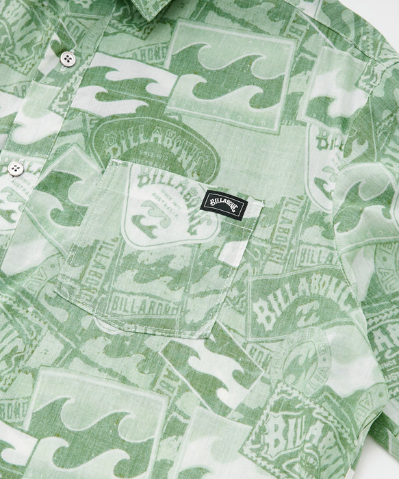 【SALE】BILLABONG メンズ 【江ノ電×BILLABONG】ENODEN SHIRTS 半袖シャツ 【2025年秋冬モデル】