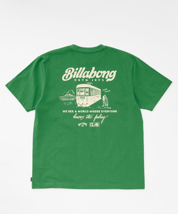 BILLABONG メンズ ENODEN COAST LINE Tシャツ 【2025年秋冬モデル】 GRN / XXL