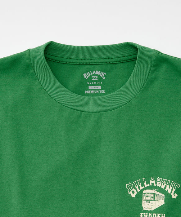 BILLABONG メンズ ENODEN COAST LINE Tシャツ 【2025年秋冬モデル】 GRN / XXL