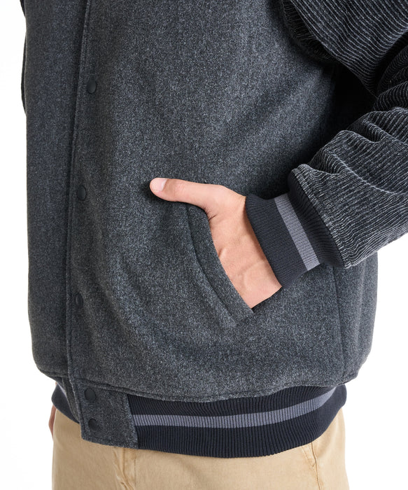 BILLABONG メンズ MELTON STADIUM ジャケット 【2025年秋冬モデル】 BLK / XL