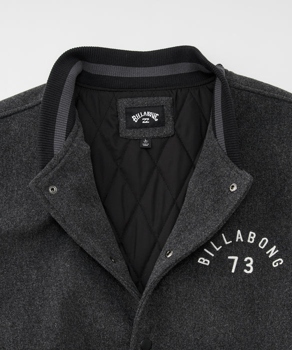 BILLABONG メンズ MELTON STADIUM ジャケット 【2025年秋冬モデル】 BLK / XL