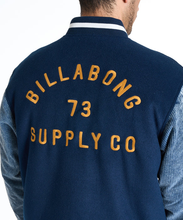 BILLABONG メンズ MELTON STADIUM ジャケット 【2025年秋冬モデル】 IND / XL