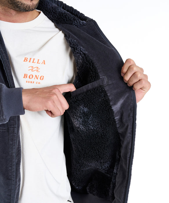 BILLABONG メンズ INDIGO VELOUR ジャケット 【2025年秋冬モデル】 BLK / XL