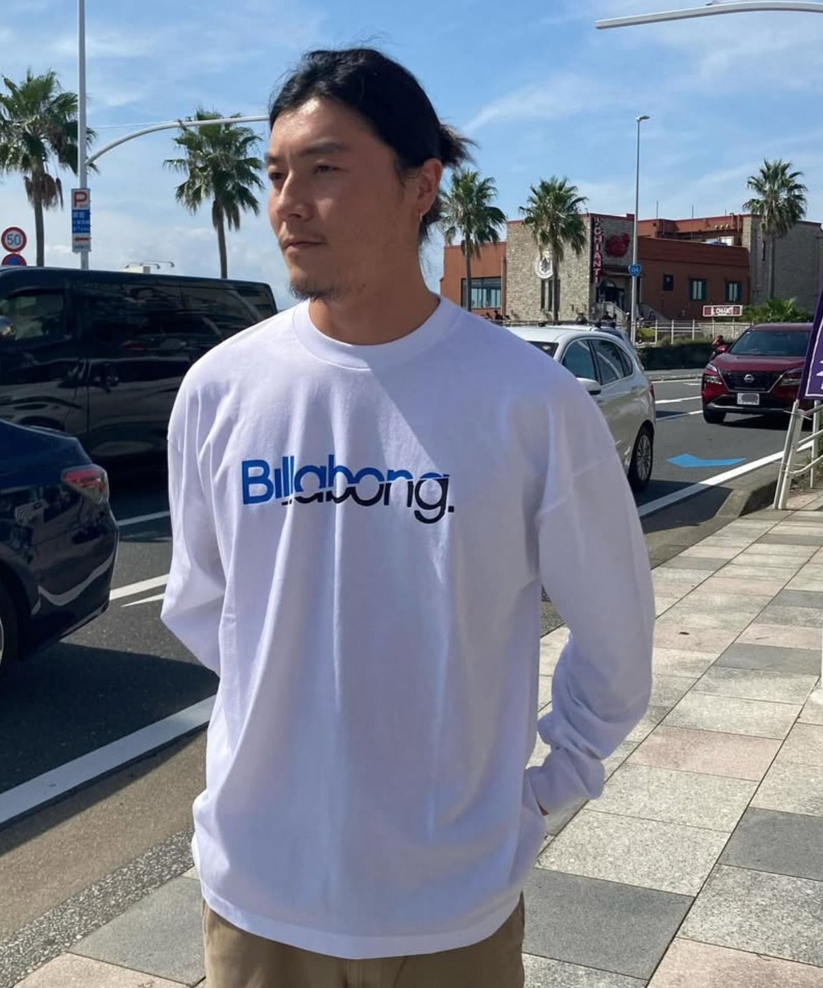 OUTLET】【直営店限定】BILLABONG メンズ スライスロゴ プリント ロン