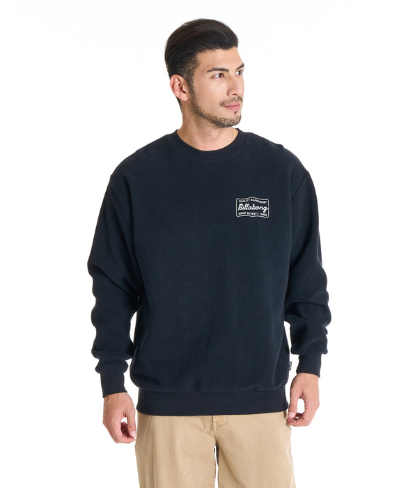 BILLABONG メンズ REVERSE CREW トレーナー 【2025年秋冬モデル】 BLK / XL