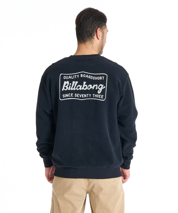 BILLABONG メンズ REVERSE CREW トレーナー 【2025年秋冬モデル】 BLK / XL