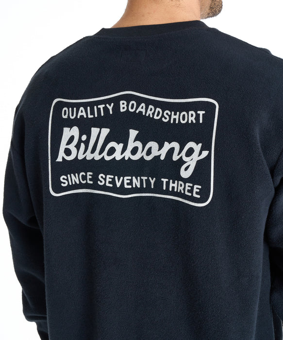 BILLABONG メンズ REVERSE CREW トレーナー 【2025年秋冬モデル】 BLK / XL