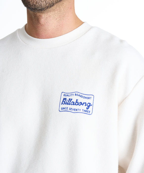 BILLABONG メンズ REVERSE CREW トレーナー 【2025年秋冬モデル】 CRM / XL