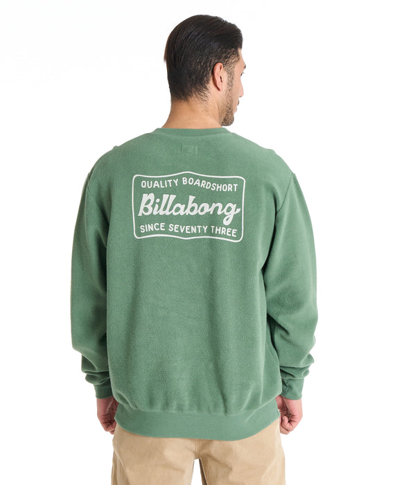 BILLABONG メンズ REVERSE CREW トレーナー 【2025年秋冬モデル】 GRN / XL