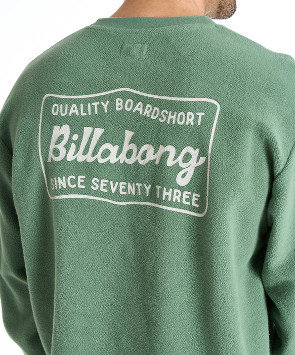 BILLABONG メンズ REVERSE CREW トレーナー 【2025年秋冬モデル】 GRN / XL