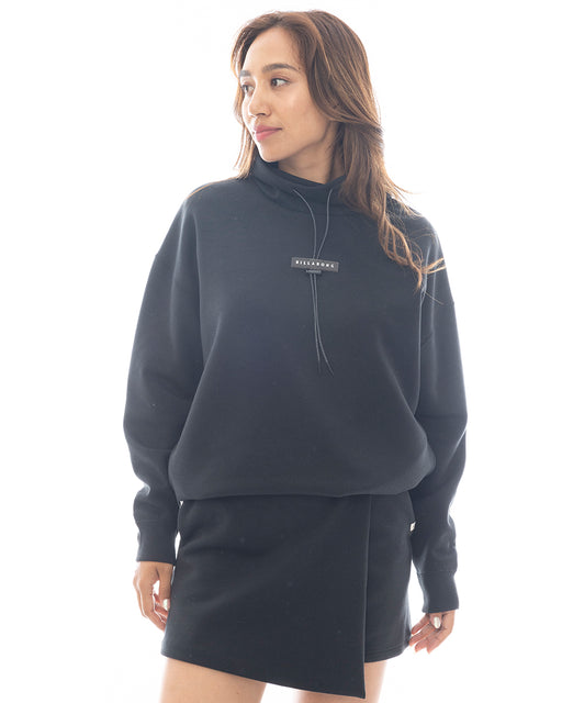 BILLABONG レディース HIGH NECK SWEAT TOP パーカー 【2025年春夏モデル】 BLK / L