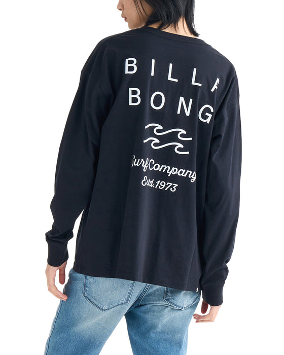 BILLABONG レディース CLEAN LOGO LOOSE LS TEE ロンＴ 【2025年春夏モデル】 BLK / L