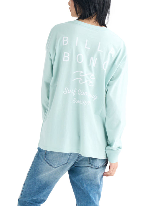 BILLABONG レディース CLEAN LOGO LOOSE LS TEE ロンＴ 【2025年春夏モデル】 MNT / L