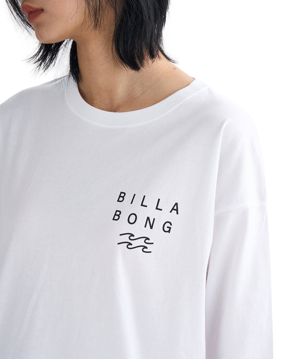 BILLABONG レディース CLEAN LOGO LOOSE LS TEE ロンＴ 【2025年春夏モデル】 WHT / L