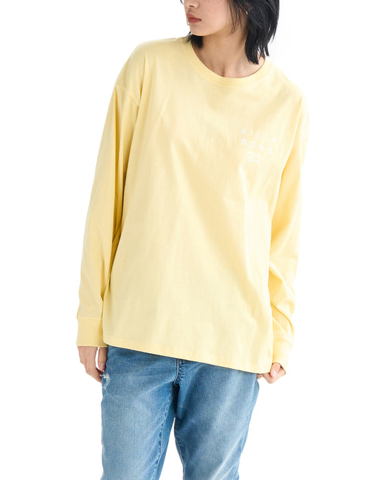 BILLABONG レディース CLEAN LOGO LOOSE LS TEE ロンＴ 【2025年春夏モデル】 YFJ0 / L