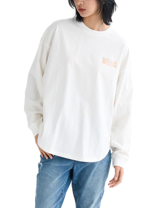 BILLABONG レディース GRAPHIC ROUND HEM LS TEE ロンＴ 【2025年春夏モデル】 SCS / L