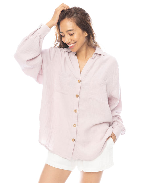 BILLABONG レディース 【TROPICAL HIGHS】 SWELL BLOUSE LS WVN ロンＴ 【2025年春夏モデル】 HZE / M