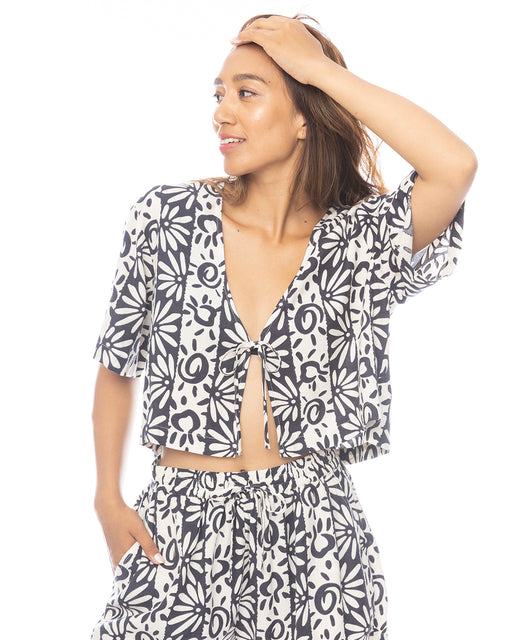 BILLABONG レディース 【TROPICAL HIGHS】 SUNFLOWER TOP 半袖シャツ 【2025年春夏モデル】 BSD / M