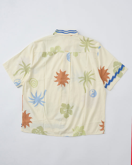 【OUTLET】BILLABONG レディース 【CRYSTAL TIDES】 SUN SYMBOL SHIRT 半袖シャツ 【2025年春夏モデル】